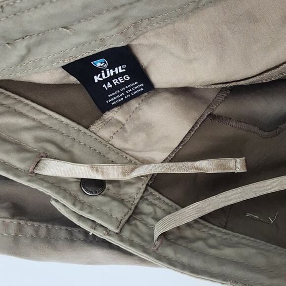 KUHL Legendary Pants Spire Roll Up Size 14 Tan‎ Khaki Outdoor Hiking - Picture 9 of 12